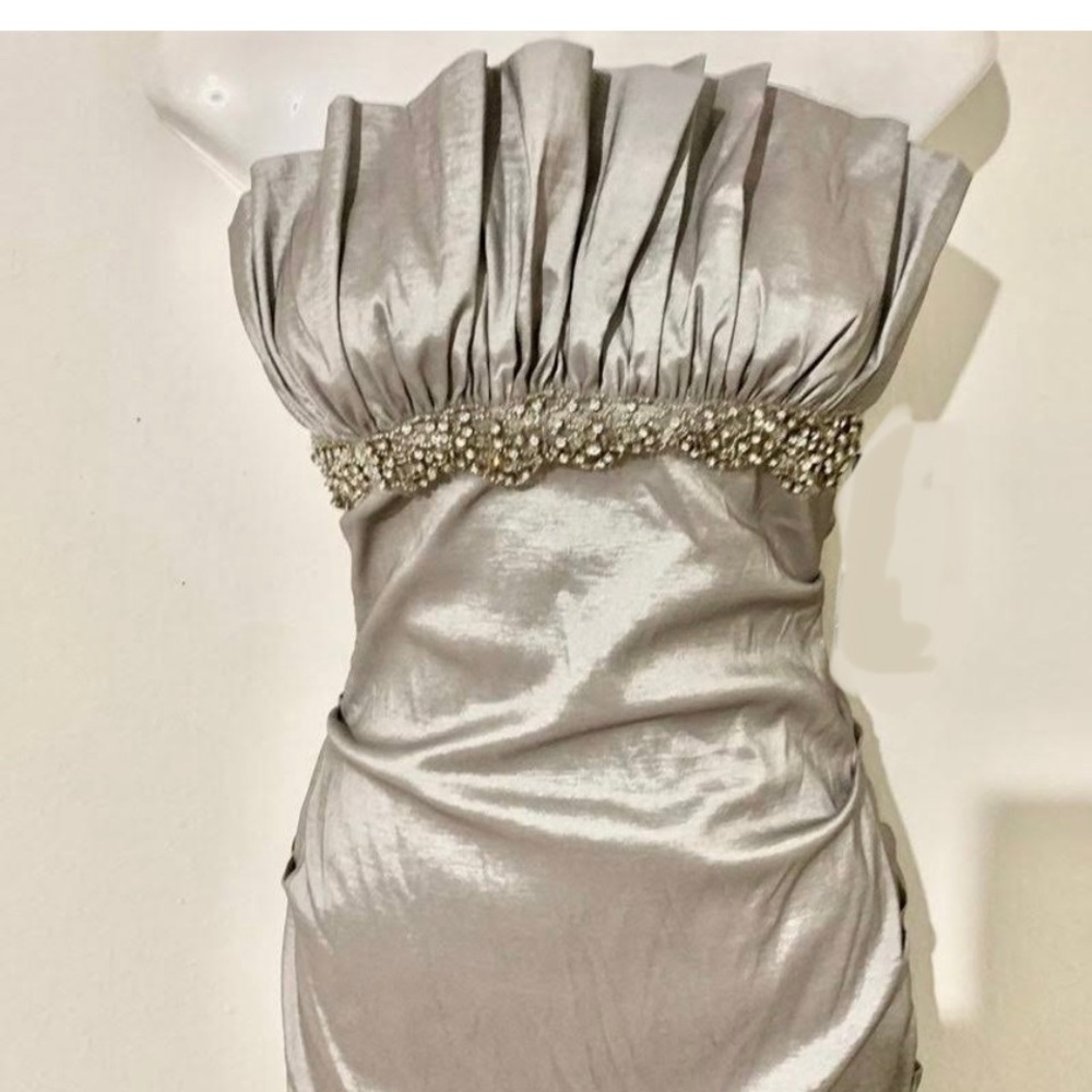 Adrianna Papell short gunmetal dress size 12